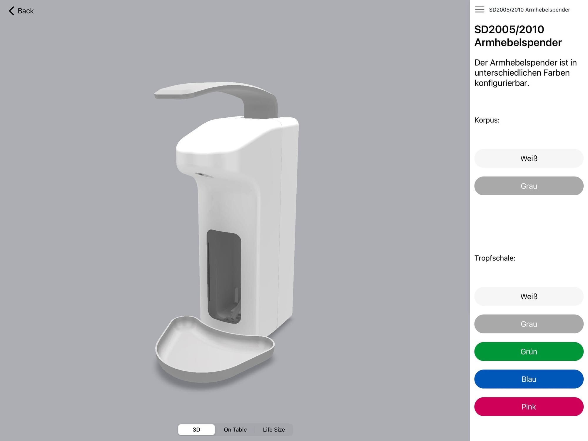 Euraneg hygiene dispenser - Web Configurator