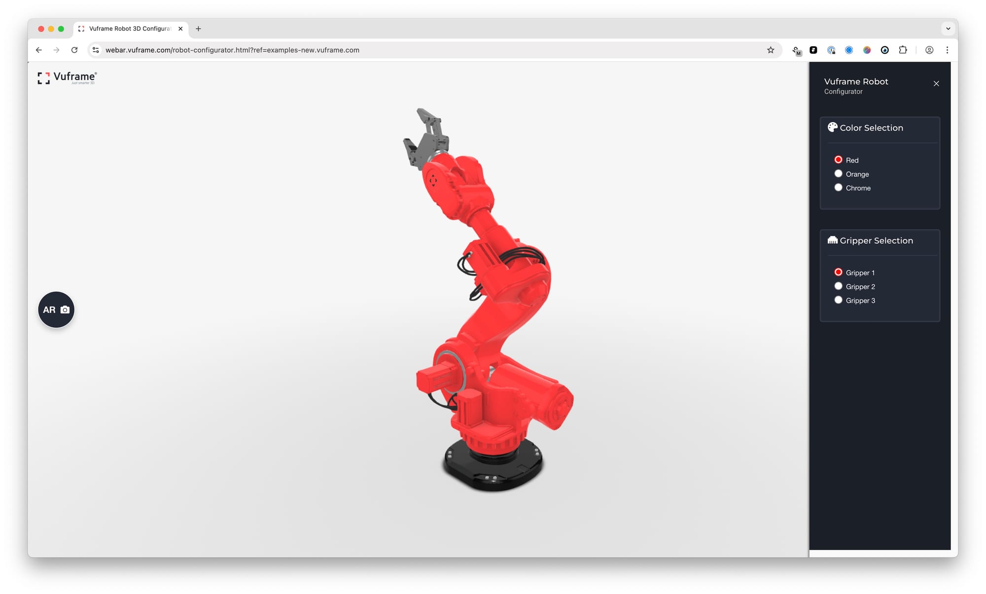 Robot Configurator WebSDK Demo