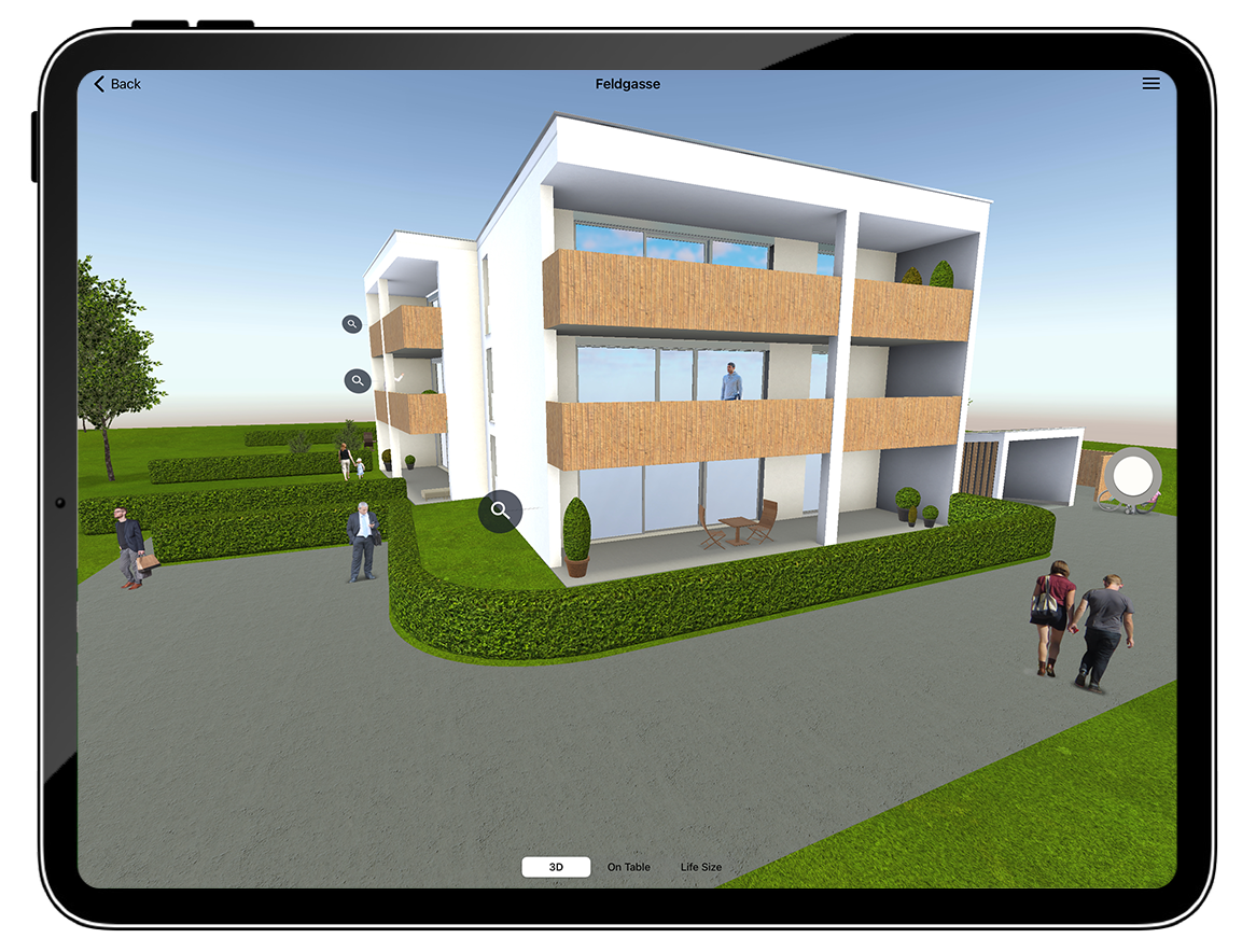 Residential Building with Floor Plans